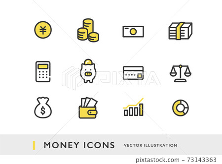 Image of money and economy Illustration / icon material 73143363