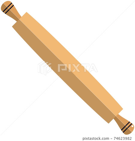 Kitchen rolling pin icon, flat vector isolated illustration. Kitchen cooking utensils. 74623982