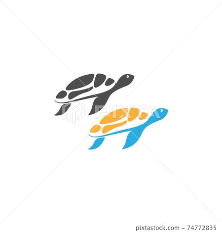 Turtle logo icon vector template illustration design concept 74772835