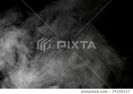 Steam, steam, steam, smoke taken on a black background 74109137