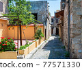 Small street at the Old town of Rhodes, Greece 77571330