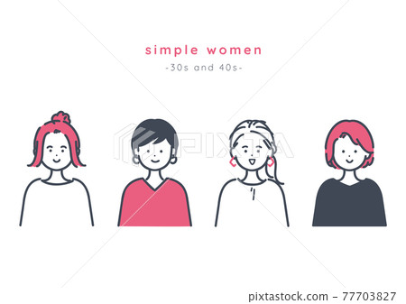 Female icon illustration material 77703827