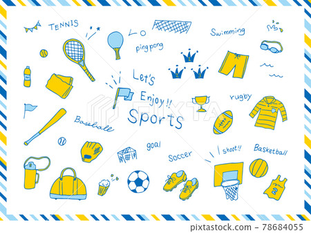 Sports hand-painted material collection 78684055