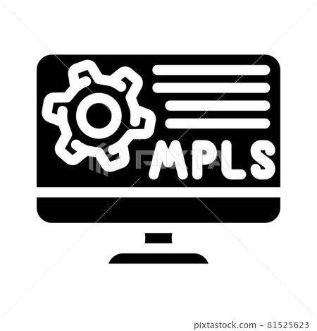 mpls protocol glyph icon vector illustration 81525623