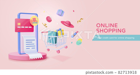 3D credit card reward template 82713918