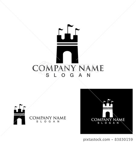 fortress logo and symbol vector template 83830159