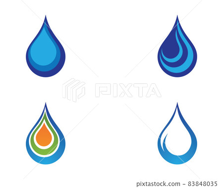 Water drop vector icon illustration 83848035