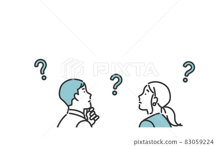 Image illustration material of a double-income couple who thinks 83059224