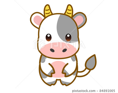 Cute cow illustration material 84891005