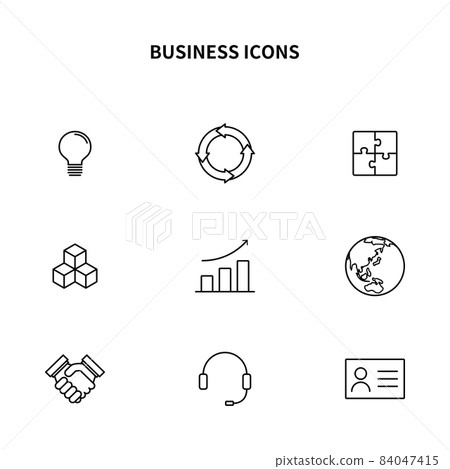 Simple icon set ｜ Business 84047415