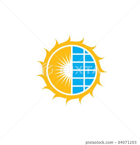 solar panel vector icon concept design template 84071203