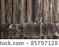 Wooden log cabin or felling texture or background 85797128