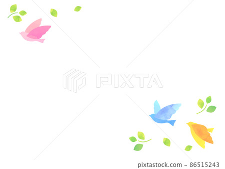 Watercolor illustration of a flapping bird 86515243