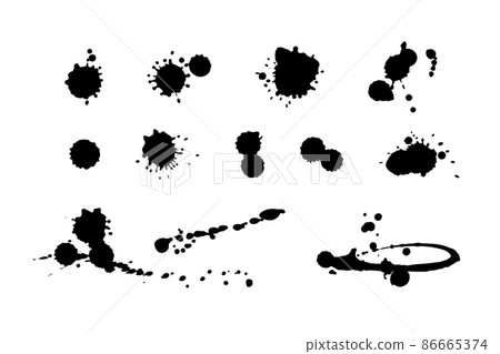 Splash dripping ink splash decoration set 86665374