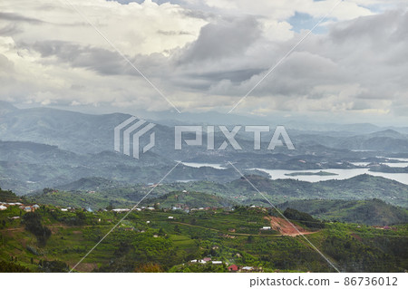 mountain cloudy landscape of eastern Africa region 86736012