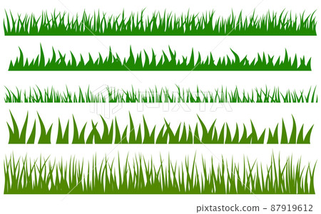 Green grass vector set 87919612