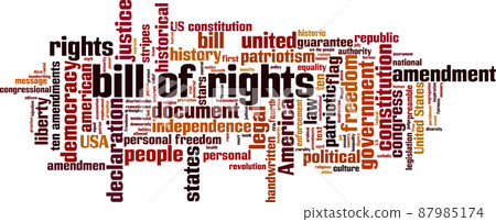 Bill of rights word cloud 87985174