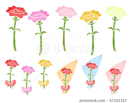 Carnation Mother's Day illustration stamp 87283167