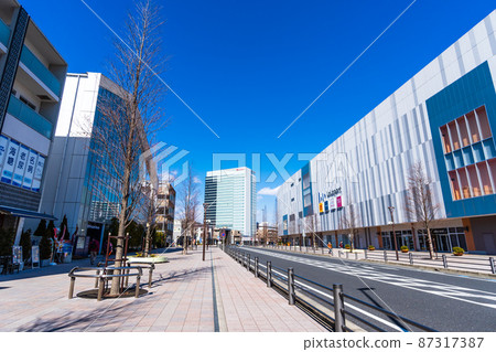 Ebi Road, West Exit of JR Ebina Station, where development is progressing 87317387