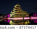 Shinshu Matsumoto City, Nagano Illuminations Matsumoto Castle-Crystal Glittering Water Mirror- 87374417