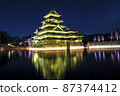 Shinshu Matsumoto City, Nagano Illuminations Matsumoto Castle-Crystal Glittering Water Mirror- 87374412