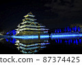 Shinshu Matsumoto City, Nagano Illuminations Matsumoto Castle-Crystal Glittering Water Mirror- 87374425