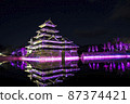 Shinshu Matsumoto City, Nagano Illuminations Matsumoto Castle-Crystal Glittering Water Mirror- 87374421