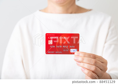 Middle women with credit card 88451129