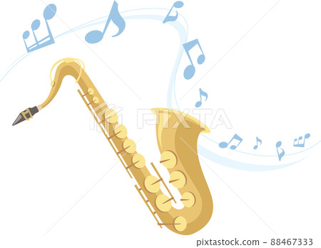 Tenor saxophone playing music 88467333