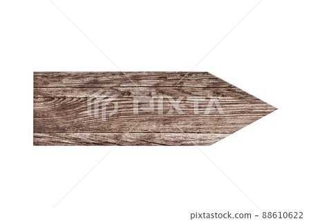 Wooden arrow isolated on white background with clipping path 88610622