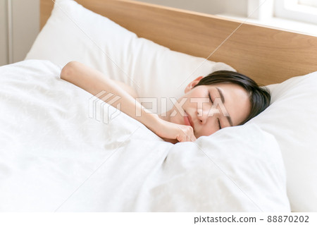 Sleeping woman sleeping in the morning 88870202