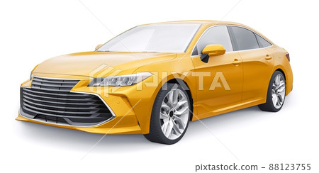 Large business sedan for work and family. 3D illustration 88123755