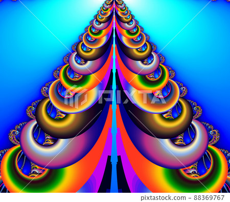 Computer generated abstract colorful fractal artwork 88369767