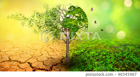 A world that is collapsing and disintegrating the concept of environmental conservation. 90345987