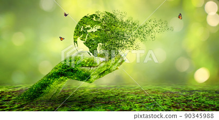 A world that is collapsing and disintegrating the concept of environmental conservation. 90345988