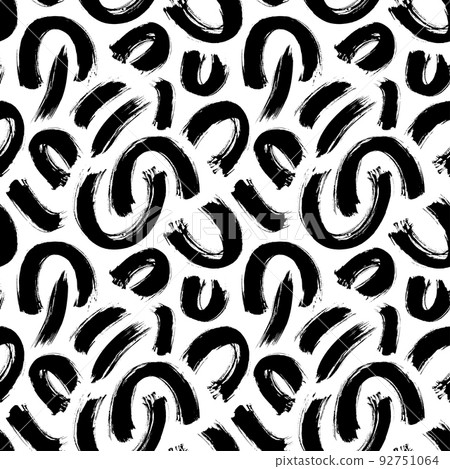 Seamless pattern with hand drawn semi circles 92751064