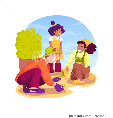 Remove weeds isolated cartoon vector illustration. 92965809