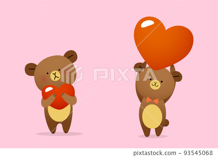 Saint Valentine's Day-teddybear holding a heart 93545068