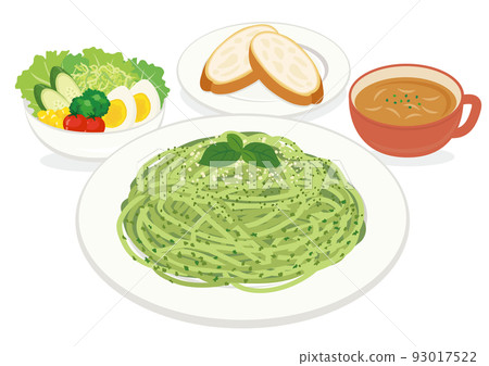 Meal_pasta_genovese spaghetti_set 93017522