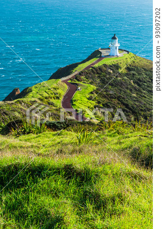 Cape Reinga lighthouse at the northernmost tip of Northland, New Zealand 93097202