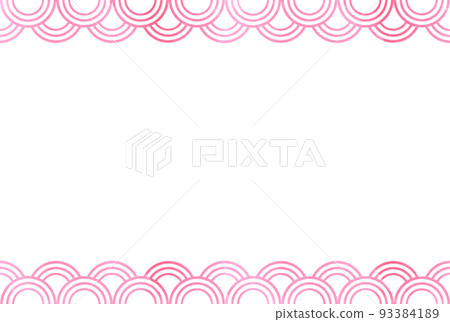 Background material Double Qinghai waves drawn in watercolor Pink 93384189