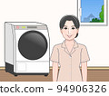 Washing machine and woman 94906326