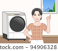 Washing machine and woman 94906328