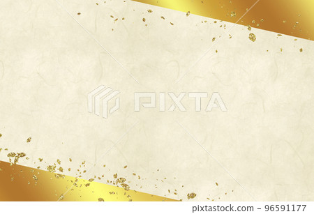 Background material Japanese style gold leaf gold 96591177