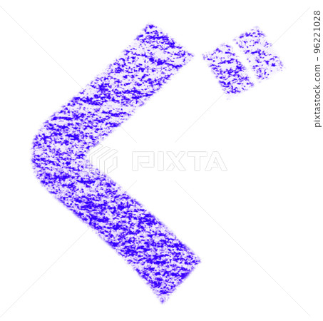 Hiragana drawn with crayon "Gu" blue-purple background white with path Other colors / list ants 96221028