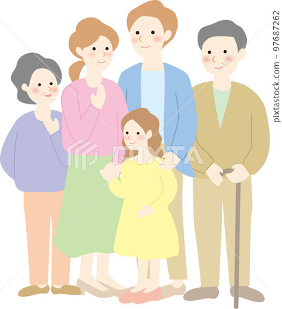 Large family without eyebrows 97687262