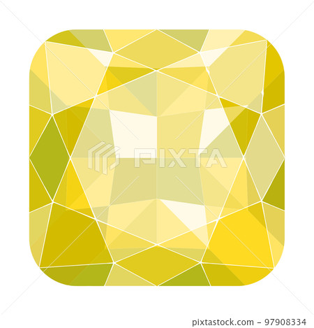 Cushion shape brilliant cut yellow jewelry illustration image 97908334