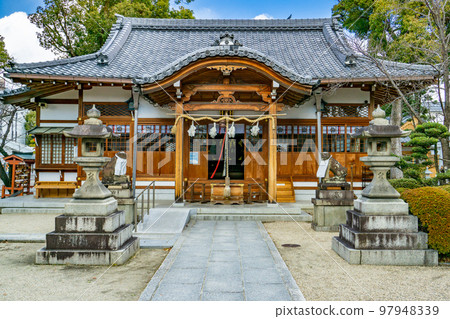 Worship hall of Nomi Shrine in Takatsuki City, Osaka Prefecture 97948339