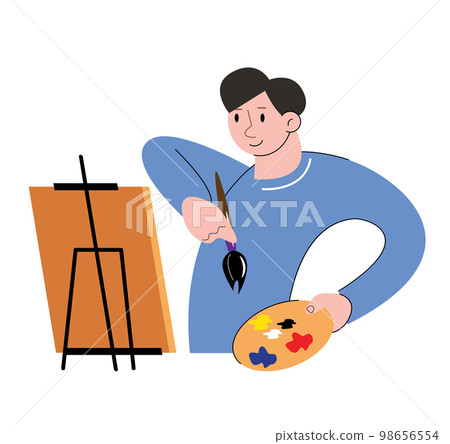 character people painting vector illustration 98656554