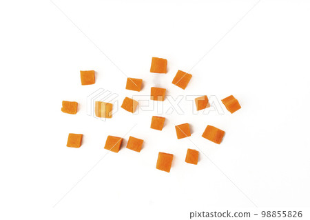 Carrot slice isolated on white background. 98855826